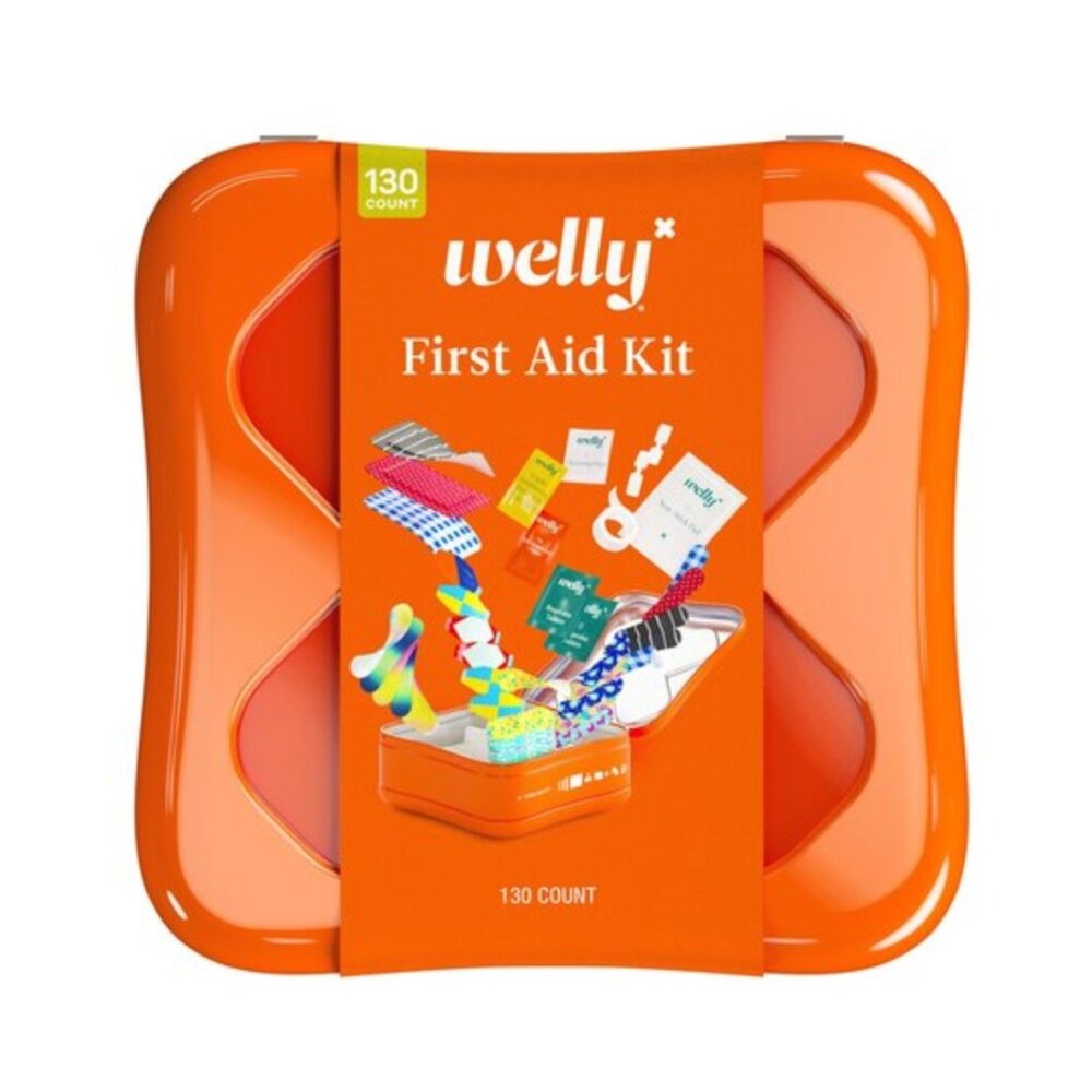 WELLY Orange Large First Aid Kit 130 CT NWT NIB